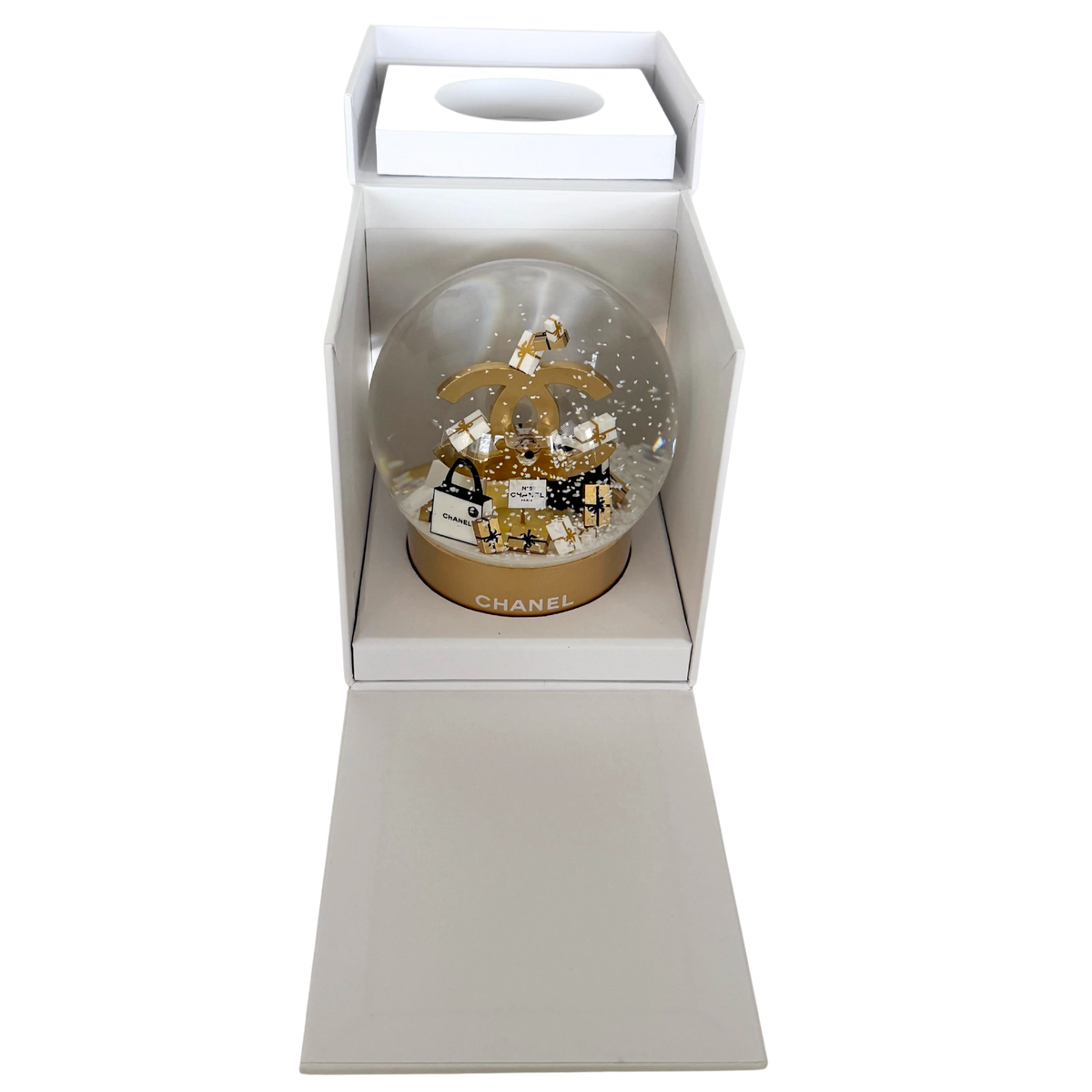 Chanel Schneekugel 2023 Gold / neuwertig Chanel