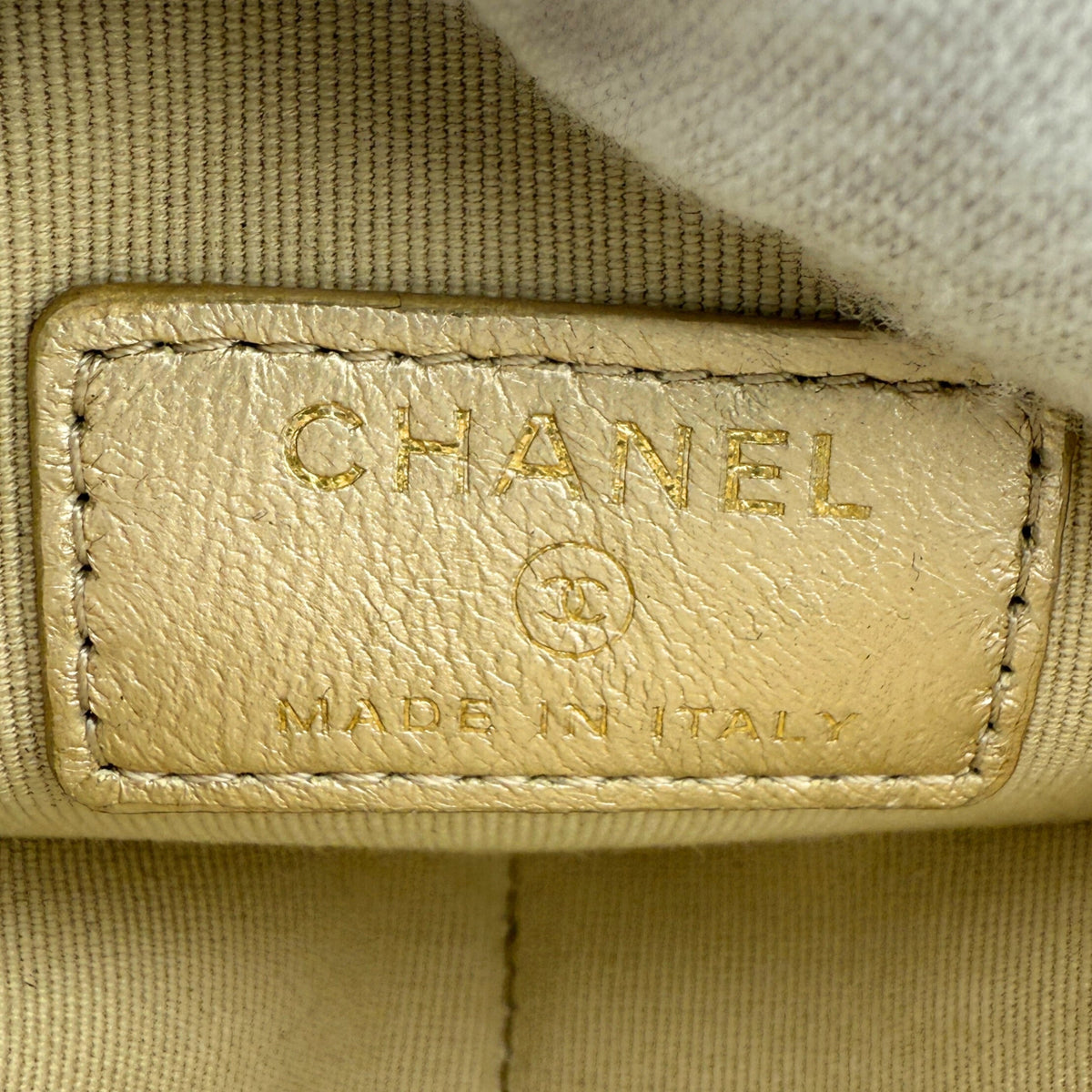 Chanel CC Mini Herztasche Gold  / gut Chanel