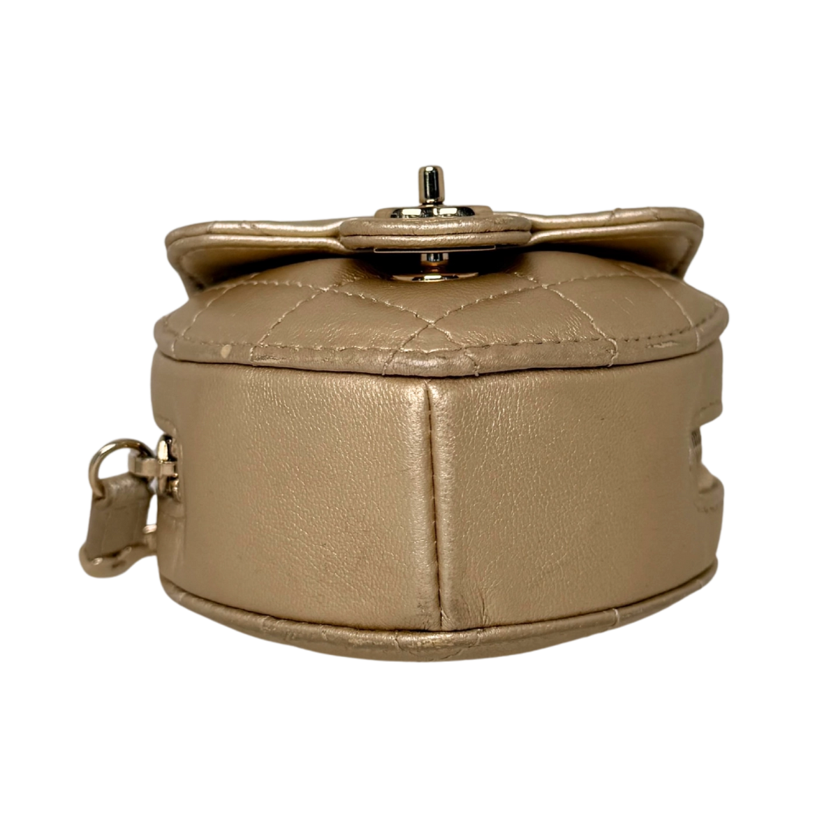 Chanel CC Mini Herztasche Gold  / gut Chanel