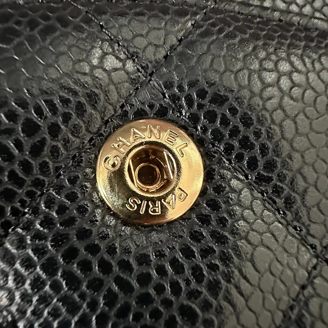 Chanel Timeless Jumbo Double Flap Bag 2011 schwarz Kaviarleder Fullset / sehr gut Chanel