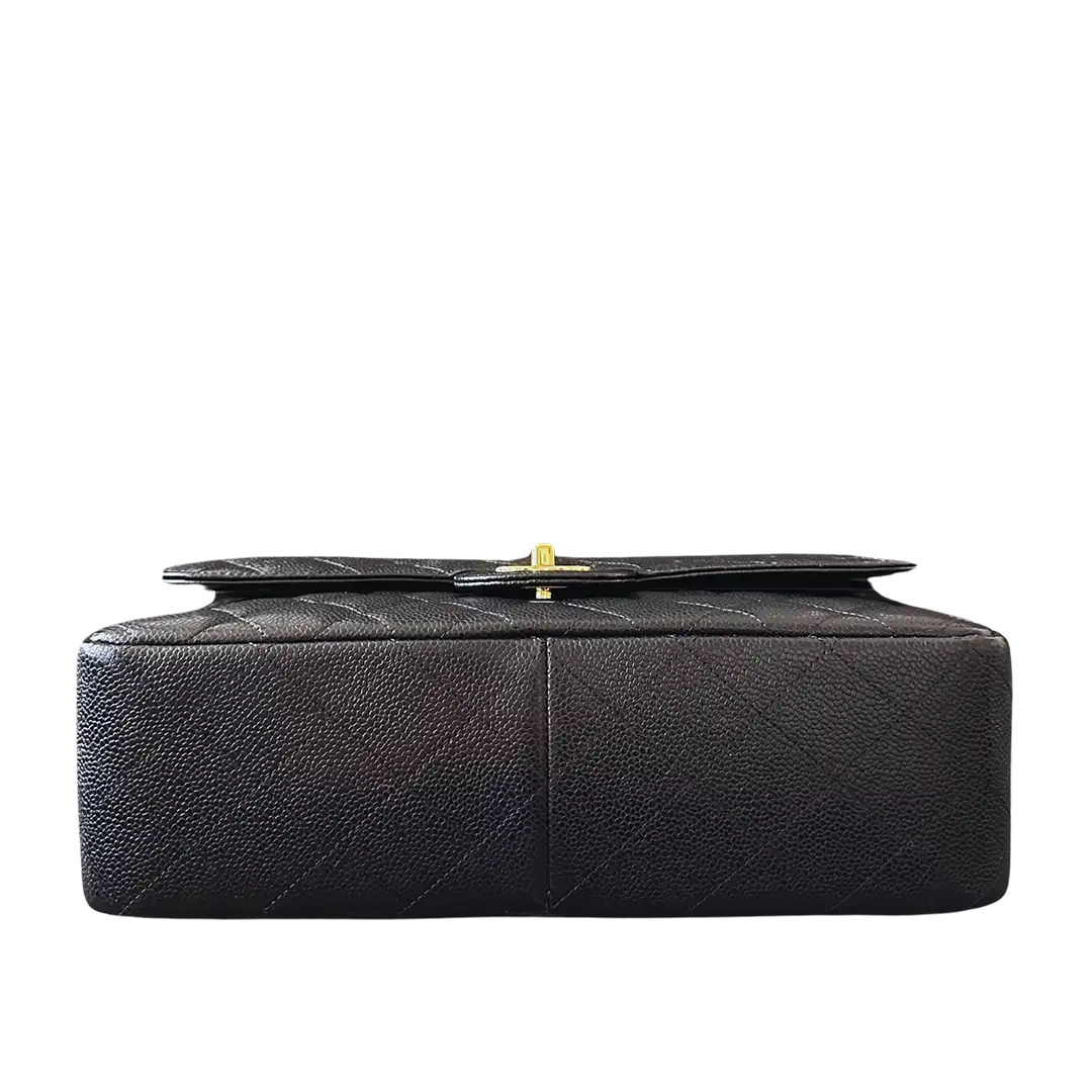 Chanel Timeless Jumbo Double Flap Bag 2011 schwarz Kaviarleder Fullset / sehr gut Chanel