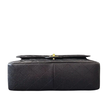 Chanel Timeless Jumbo Double Flap Bag 2011 schwarz Kaviarleder Fullset / sehr gut Chanel