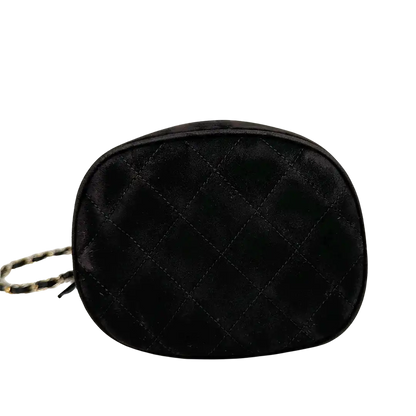 Chanel Vintage Mini Bucket schwarz Wildleder / gut Chanel