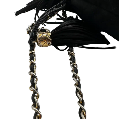 Chanel Vintage Mini Bucket schwarz Wildleder / gut Chanel