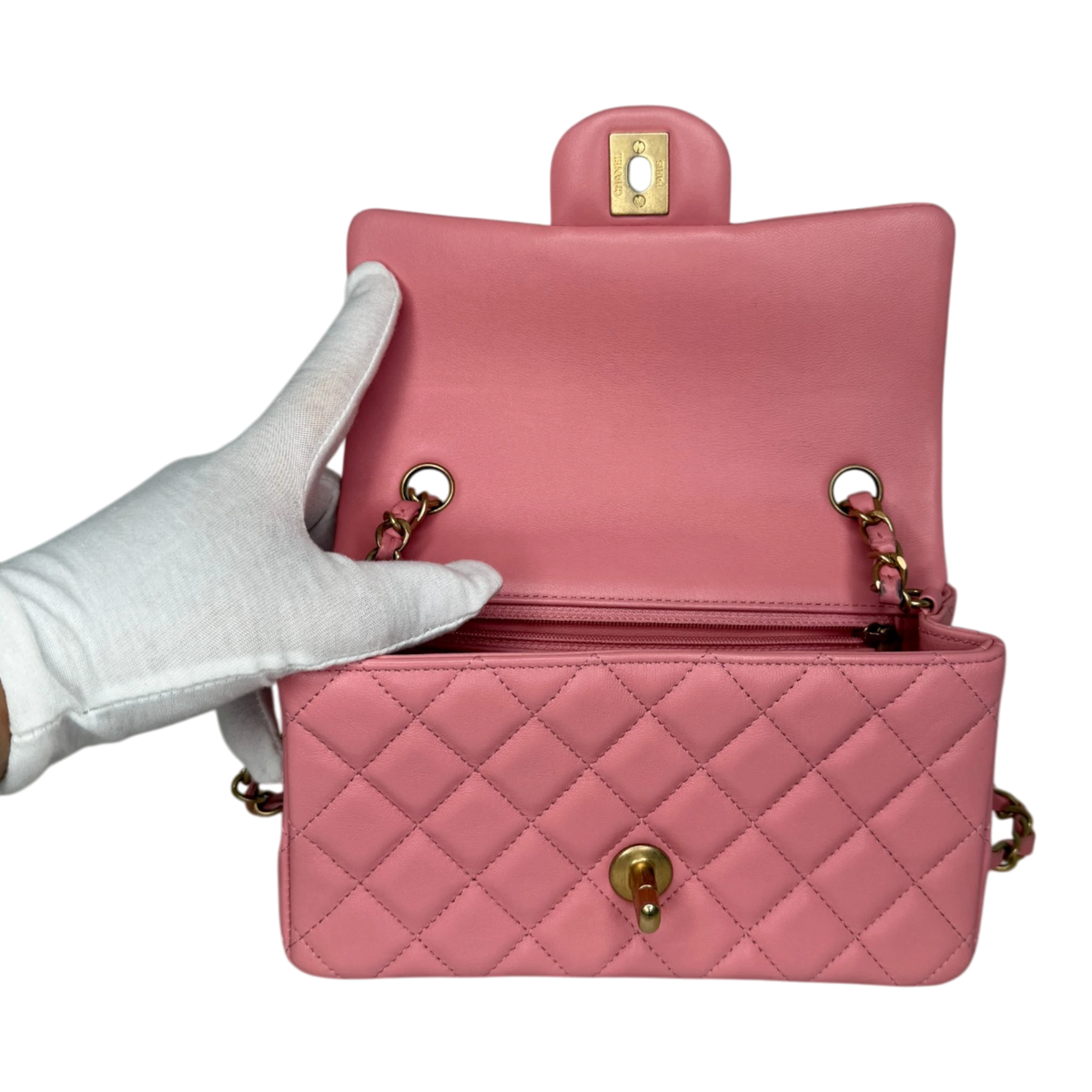 Chanel Timeless Rectangular Mini Flap Bag Pink 2019 Chanel