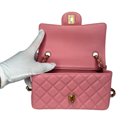 Chanel Timeless Rectangular Mini Flap Bag Pink 2019 Chanel