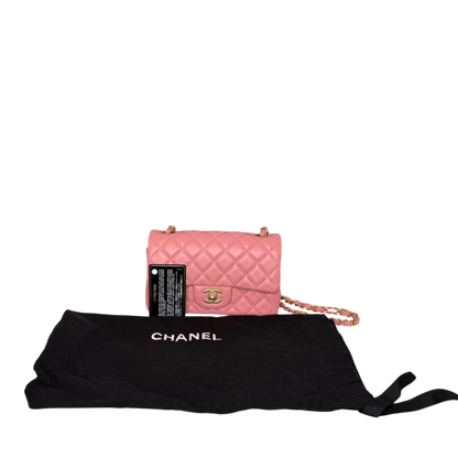 Chanel Timeless Rectangular Mini Flap Bag Pink 2019 Chanel