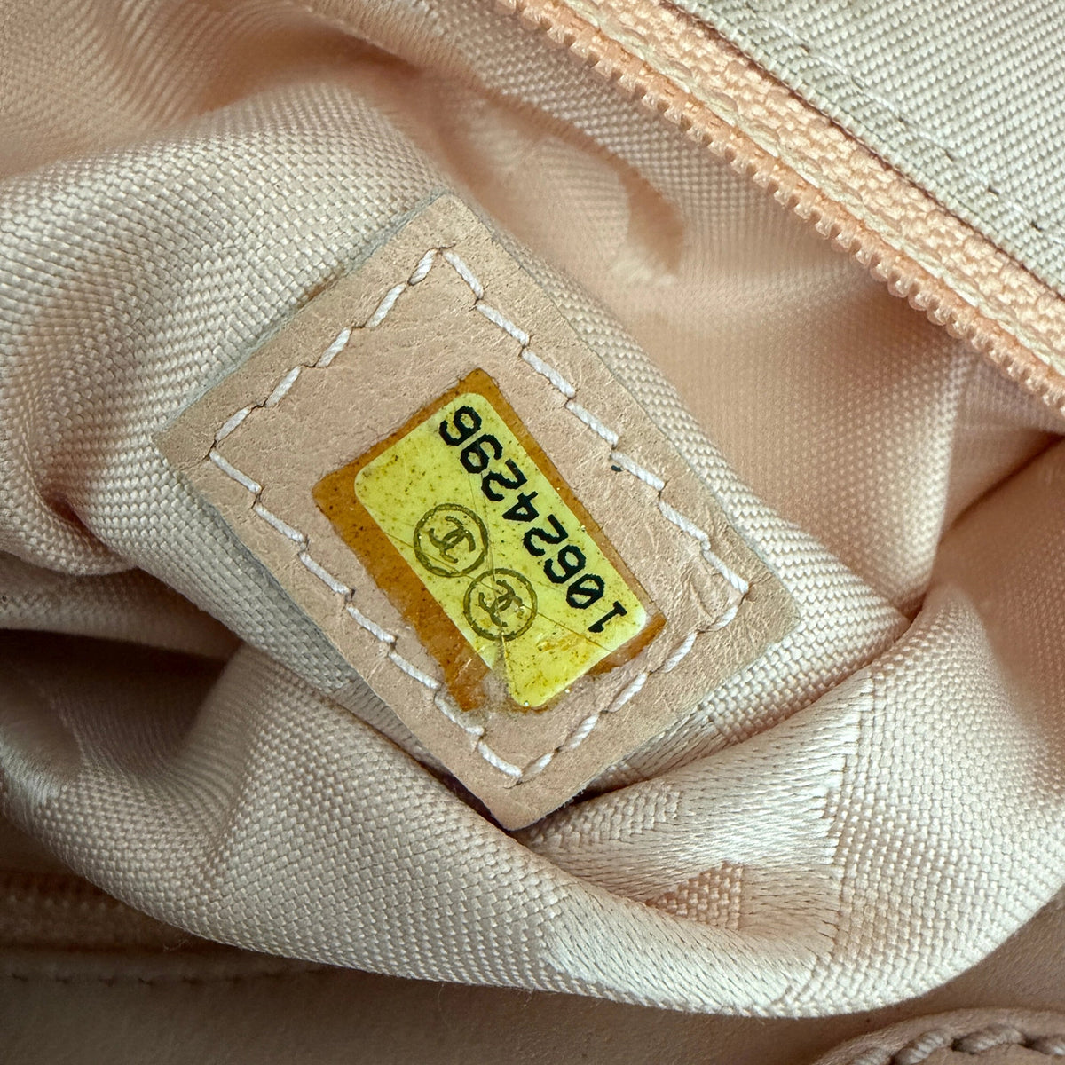 Chanel Raffia Basket Tote Bag light pink / sehr gut Chanel