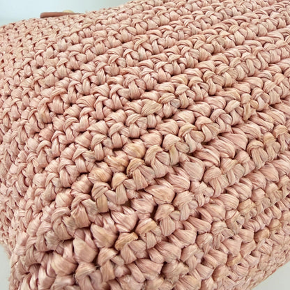 Chanel Raffia Basket Tote Bag light pink / sehr gut Chanel