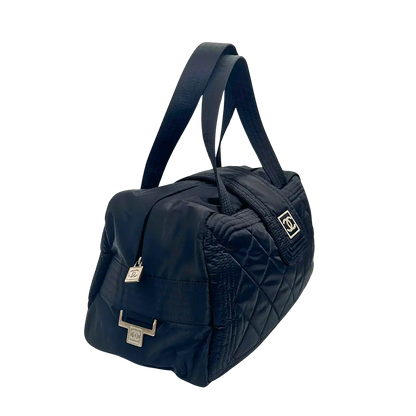Chanel Black Sports Line Nylon Sporttasche schwarz / sehr gut Chanel
