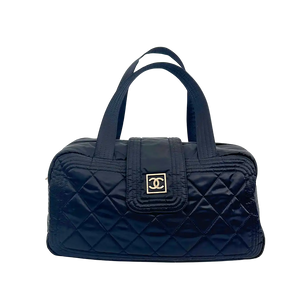 Chanel Black Sports Line Nylon Sporttas zwart