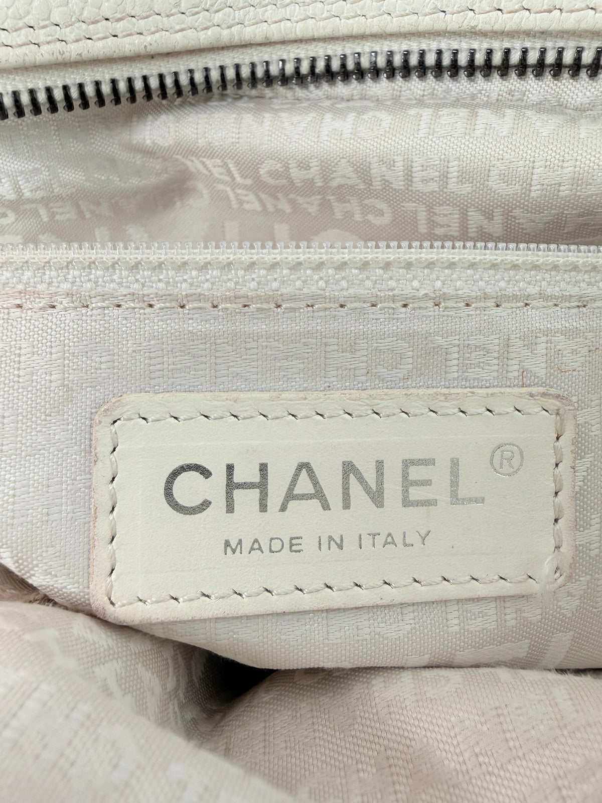 Chanel Square Stitch LAX Bowler Bag weiß / gut Chanel