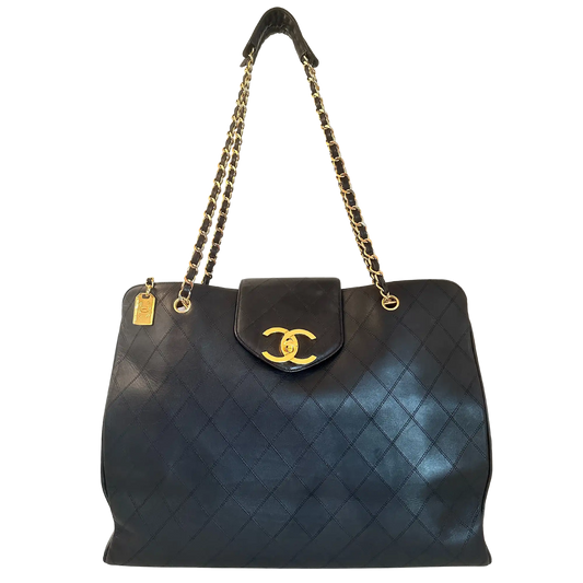 Chanel Supermodel Weekender Leder schwarz Rarität / sehr gut Chanel