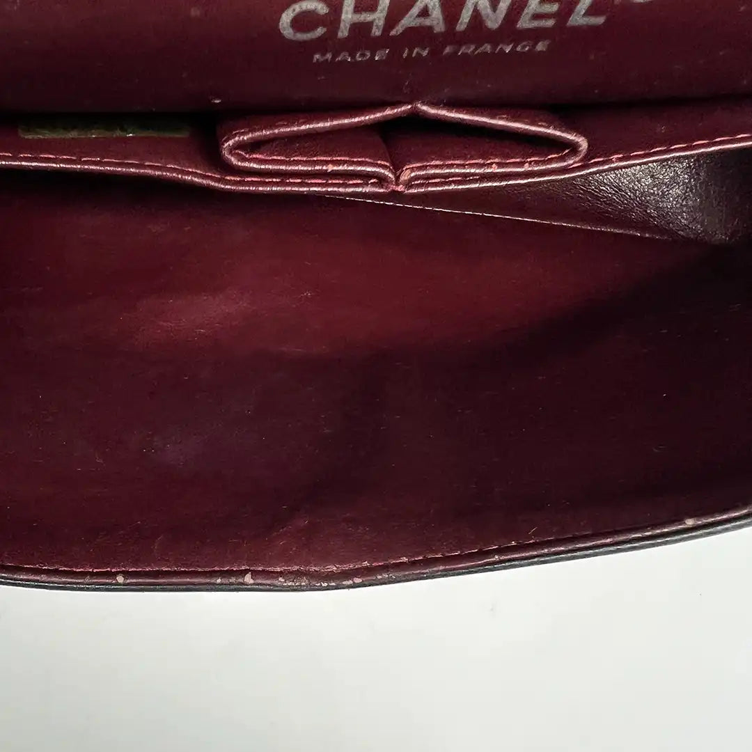 Chanel Classic Timeless Medium Flap Bag Lammleder schwarz / gut Chanel
