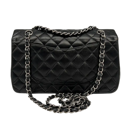Chanel Classic Timeless Medium Flap Bag Lammleder schwarz / gut Chanel