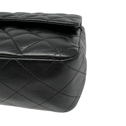 Chanel Classic Timeless Medium Flap Bag Lammleder schwarz / gut Chanel
