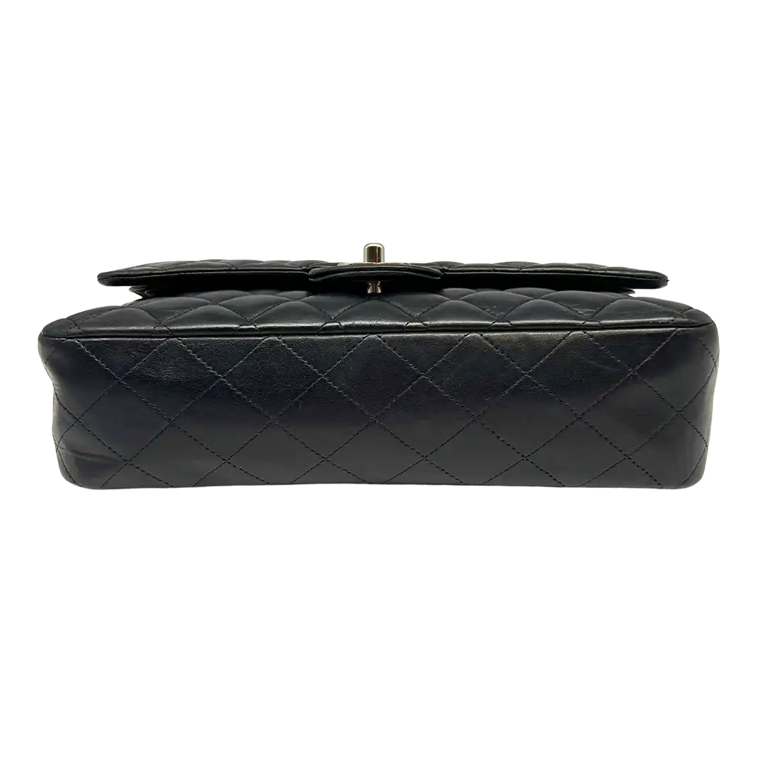 Chanel Classic Timeless Medium Flap Bag Lammleder schwarz / gut Chanel