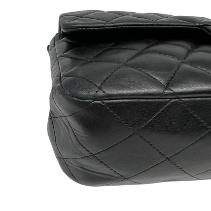 Chanel Classic Timeless Medium Flap Bag Lammleder schwarz / gut Chanel