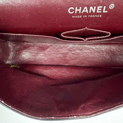 Chanel Classic Timeless Medium Flap Bag Lammleder schwarz / gut Chanel
