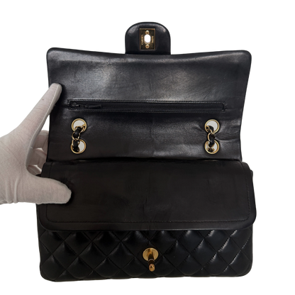 Chanel Vintage Timeless Double Flap Bag Medium schwarz / sehr gut Chanel