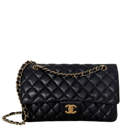Chanel Vintage Timeless Double Flap Bag Medium schwarz / sehr gut Chanel