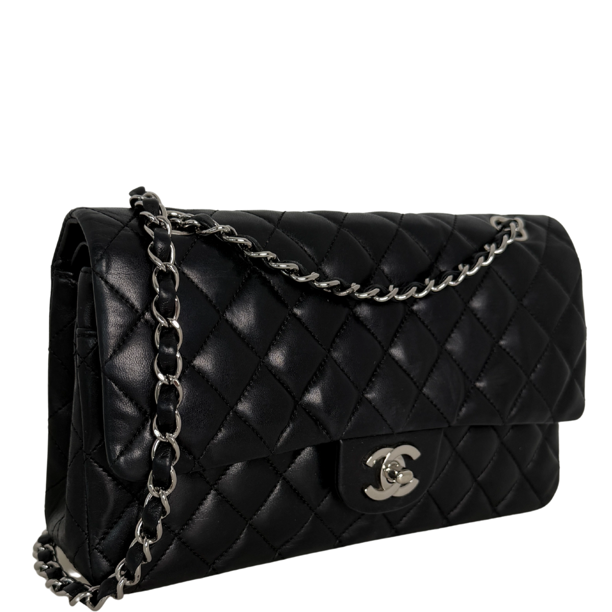 Chanel Timeless Medium Doubleflap Bag Lammleder schwarz / sehr gut Chanel