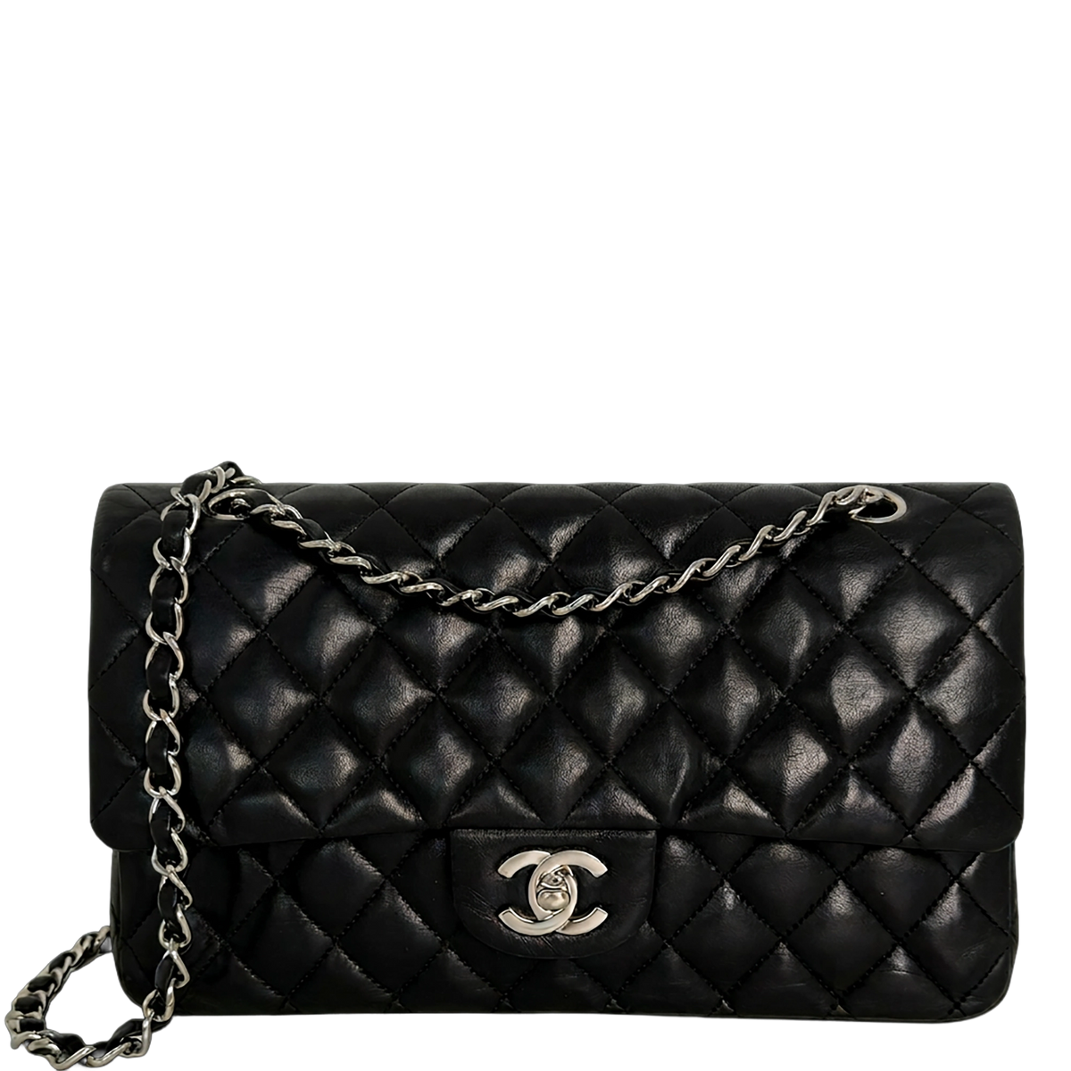 Chanel Timeless Medium Doubleflap Bag Lammleder schwarz / sehr gut Chanel