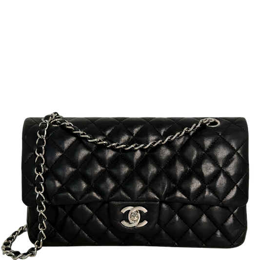 Chanel Timeless Medium Doubleflap Bag Lammleder schwarz / sehr gut Chanel