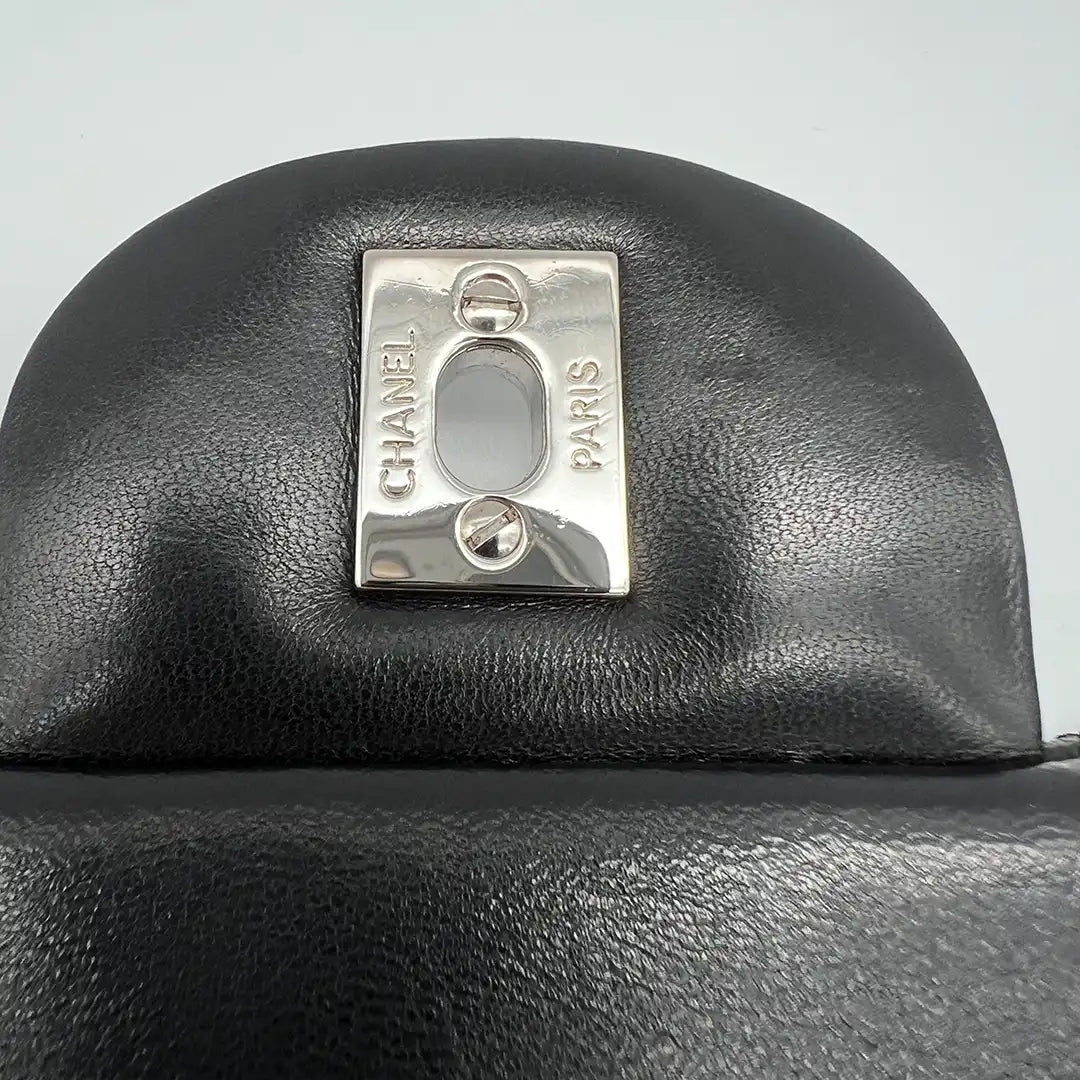 Chanel Timeless Jumbo Single Flap Bag Handtasche 2010 schwarz Lammleder / sehr gut Chanel