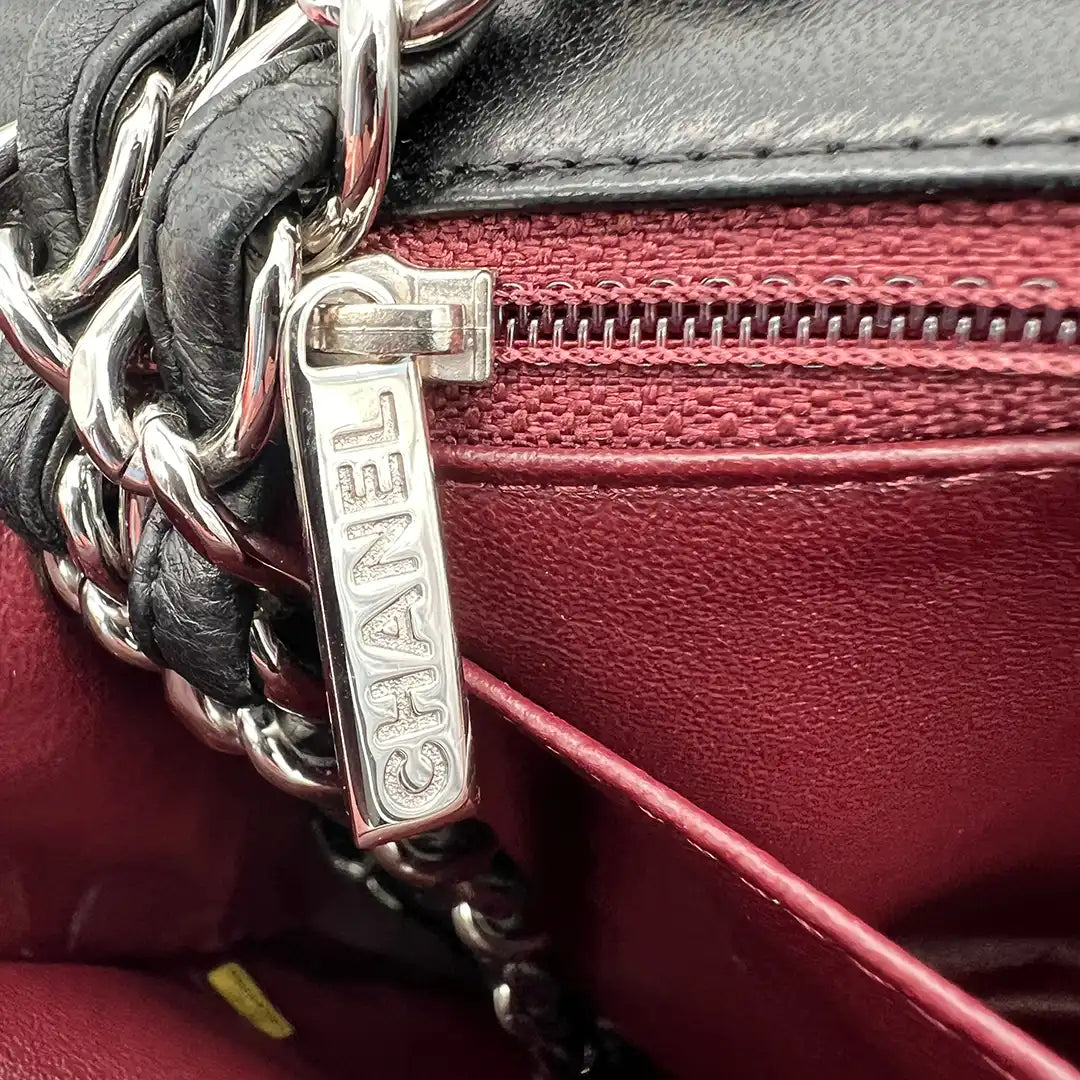 Chanel Timeless Jumbo Single Flap Bag Handtasche 2010 schwarz Lammleder / sehr gut Chanel