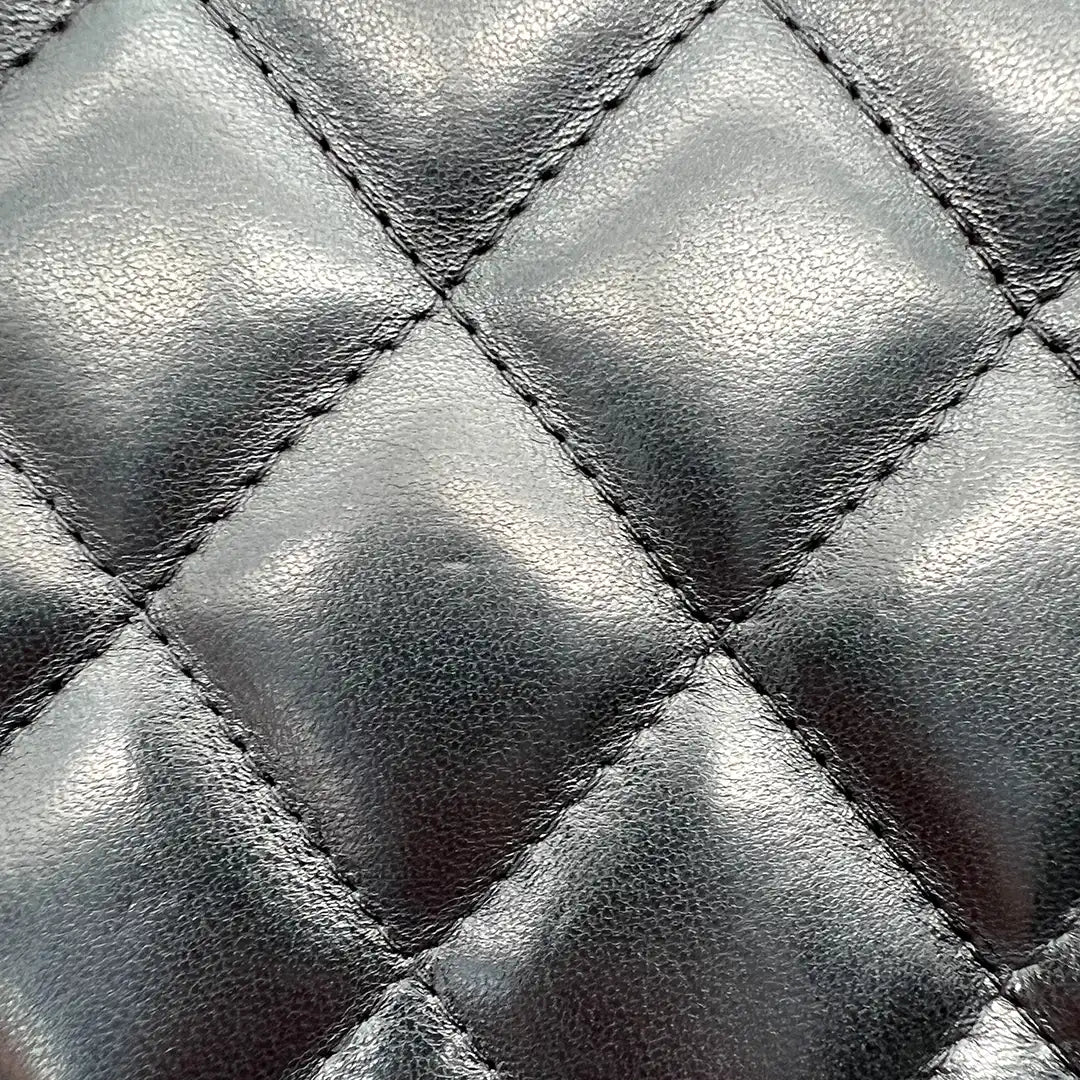 Chanel Timeless Jumbo Single Flap Bag Handtasche 2010 schwarz Lammleder / sehr gut Chanel