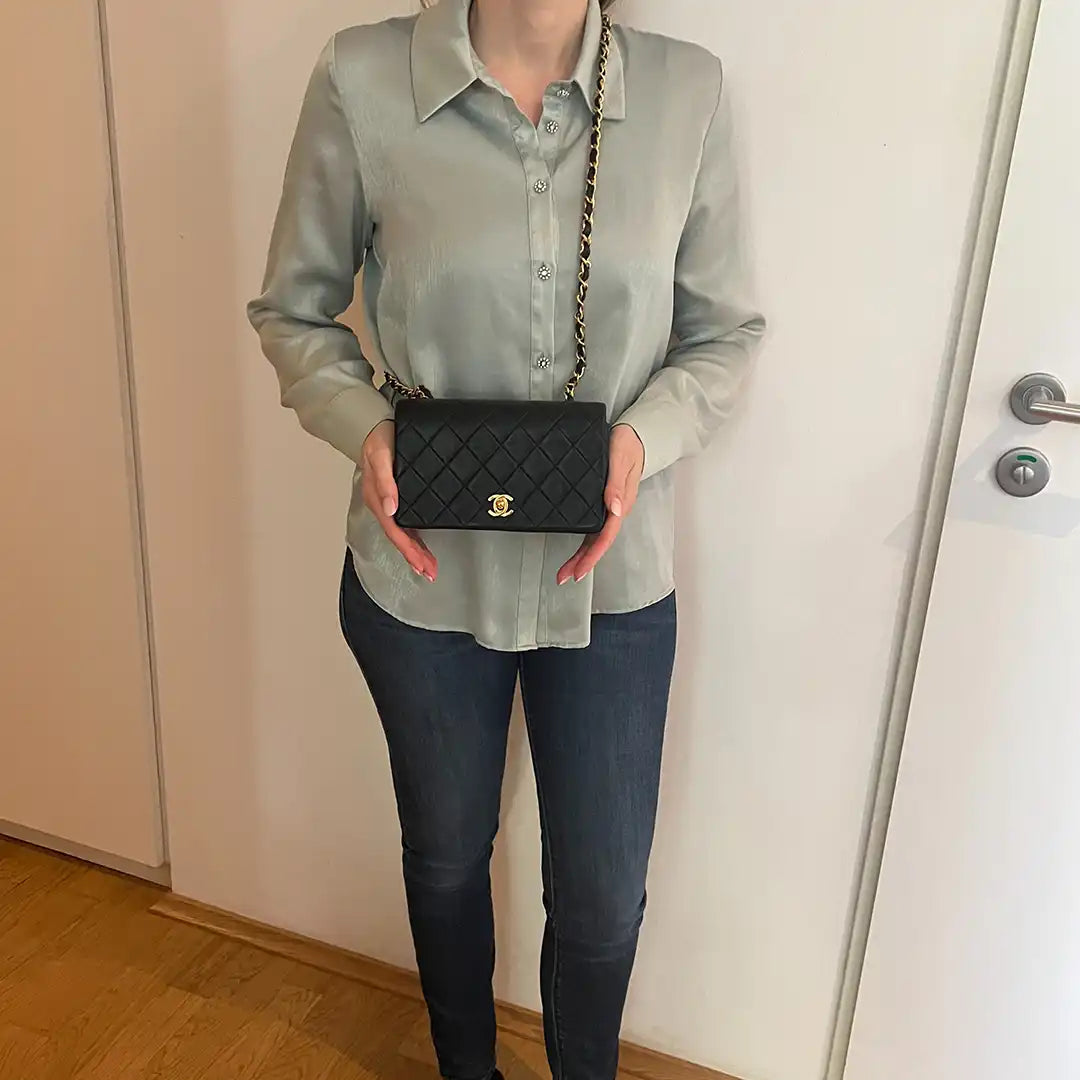 Chanel Timeless Classic Mini Tasche schwarz Vintage / sehr gut Chanel