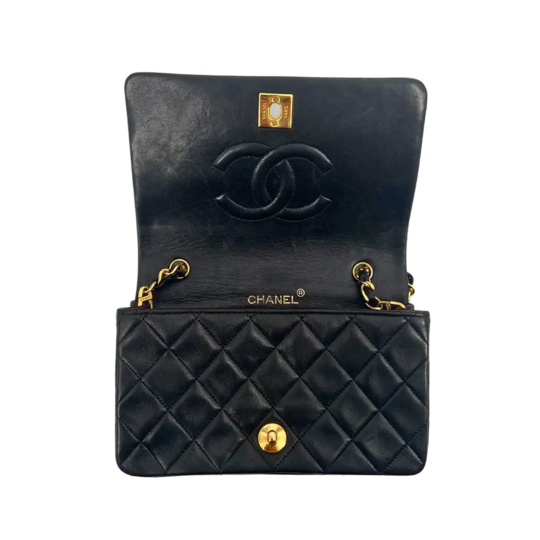 Chanel Timeless Classic Mini Tasche schwarz Vintage / sehr gut Chanel