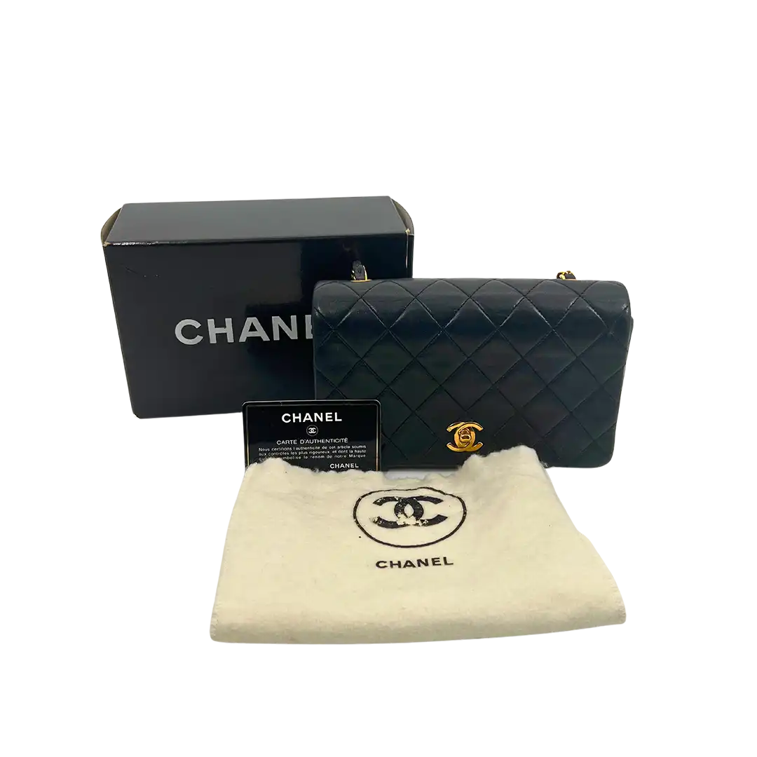 Chanel Timeless Classic Mini Tasche schwarz Vintage / sehr gut Chanel