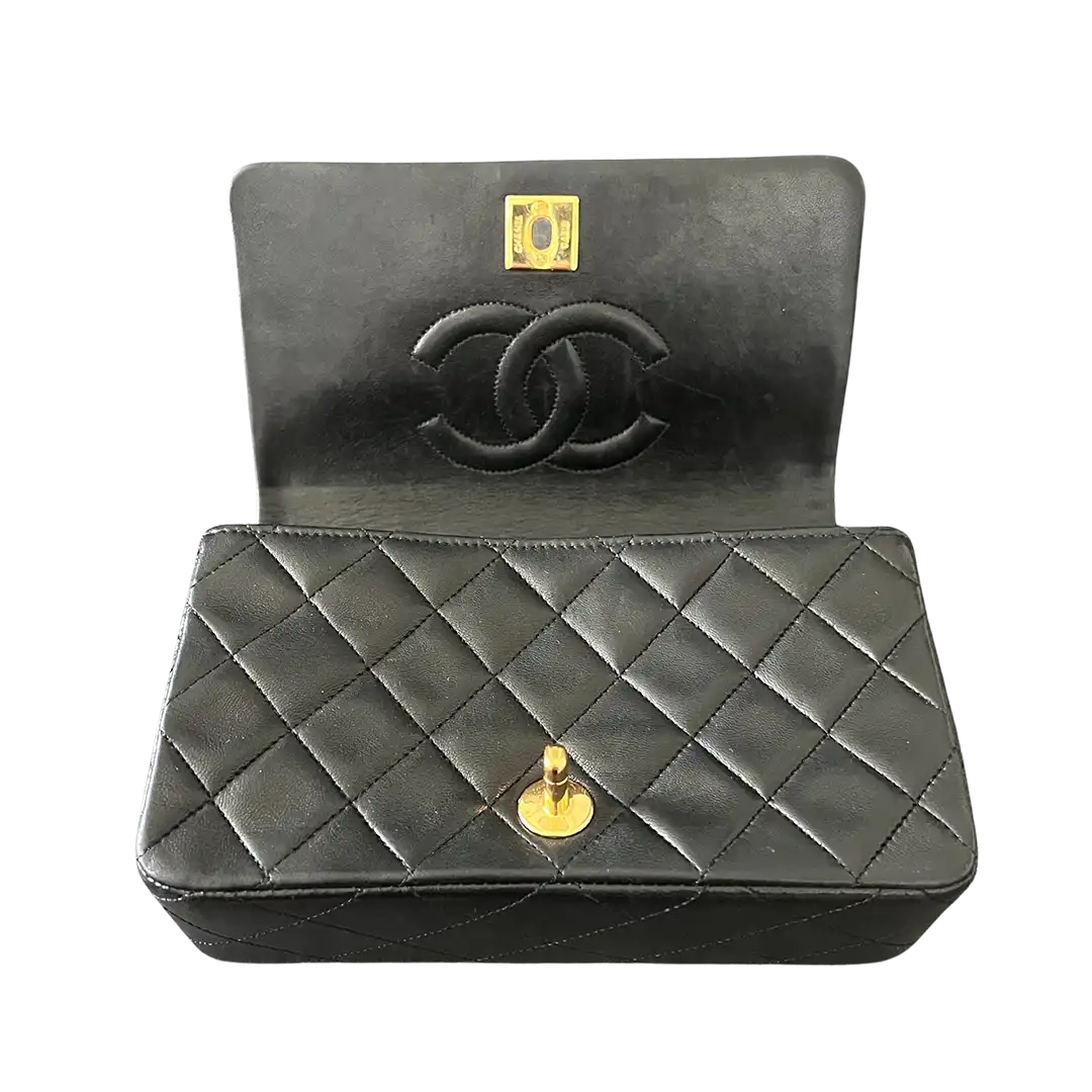 Chanel Timeless Classic Mini Tasche schwarz Vintage / sehr gut Chanel