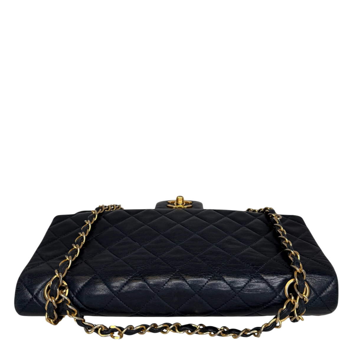 Chanel Classic Single Flap Medium Navy Lammleder / gut Chanel