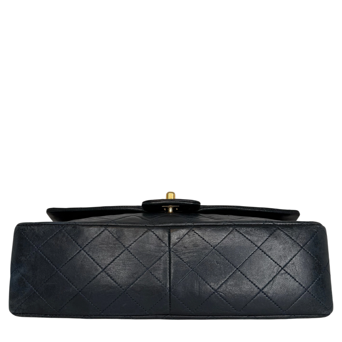 Chanel Classic Single Flap Medium Navy Lammleder / gut Chanel