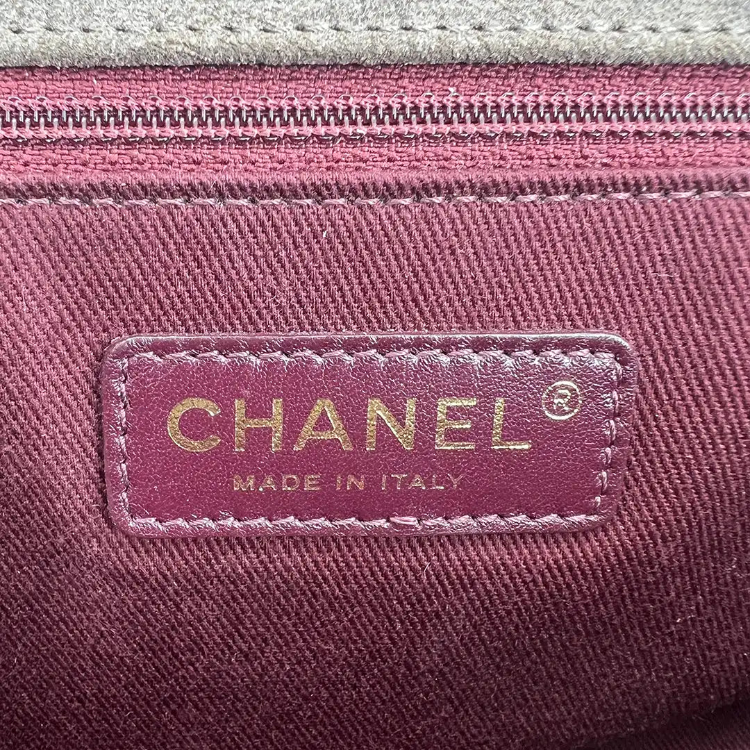 Chanel Timeless Paris-Dallas Fringe Timeless Flap Bag Lammleder grau/taupe  / neuwertig Chanel