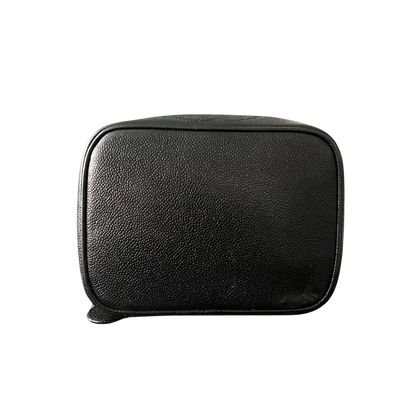 Chanel Nécéssaire Beautycase Schwarz Kaviar Leder Vintage / gut Chanel