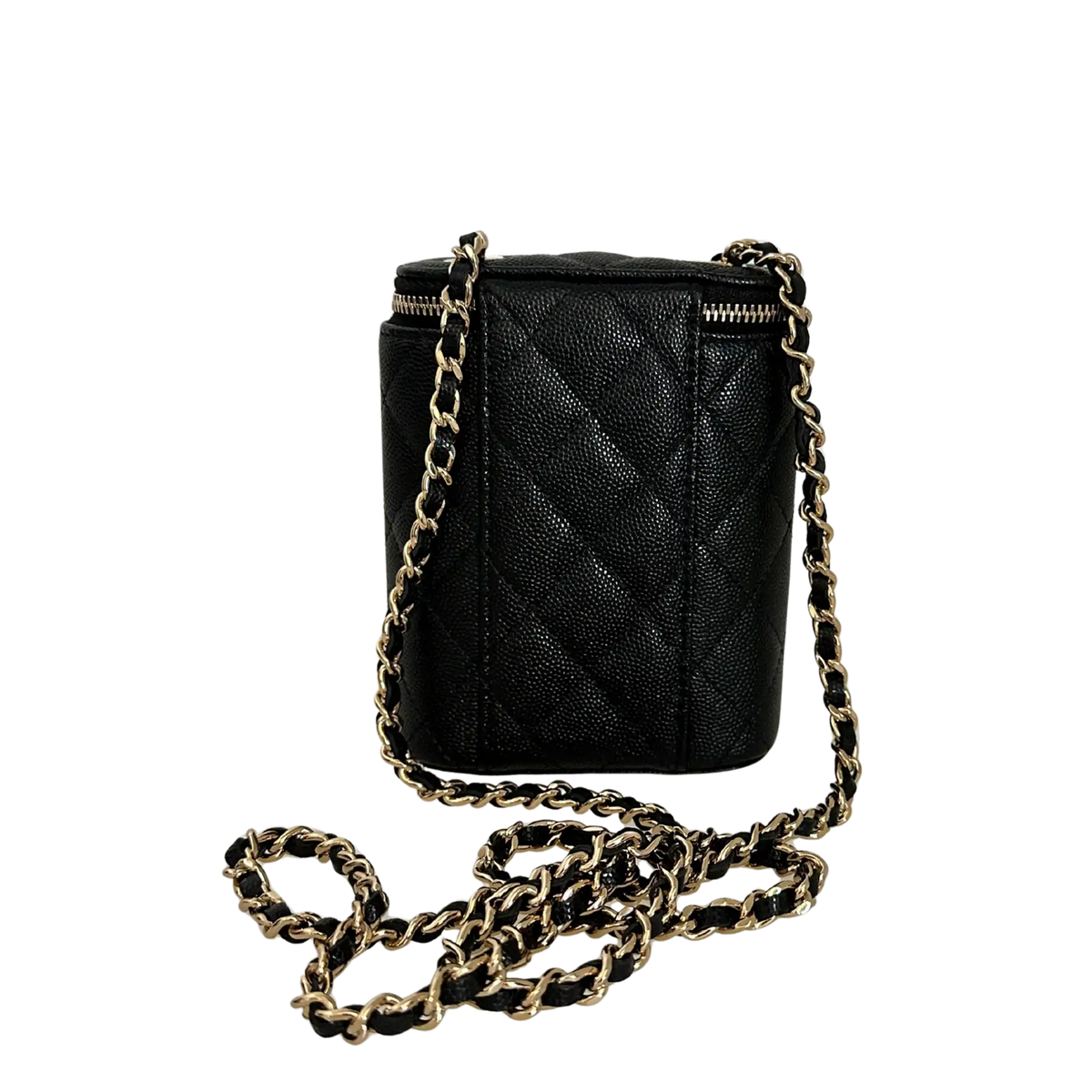 Chanel Vertical Coco Beauty Vanity Case small Kaviarleder Fullset / ungetragen Chanel
