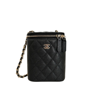 Chanel Vertical Coco Beauty Vanity Case klein Kaviaarleder
