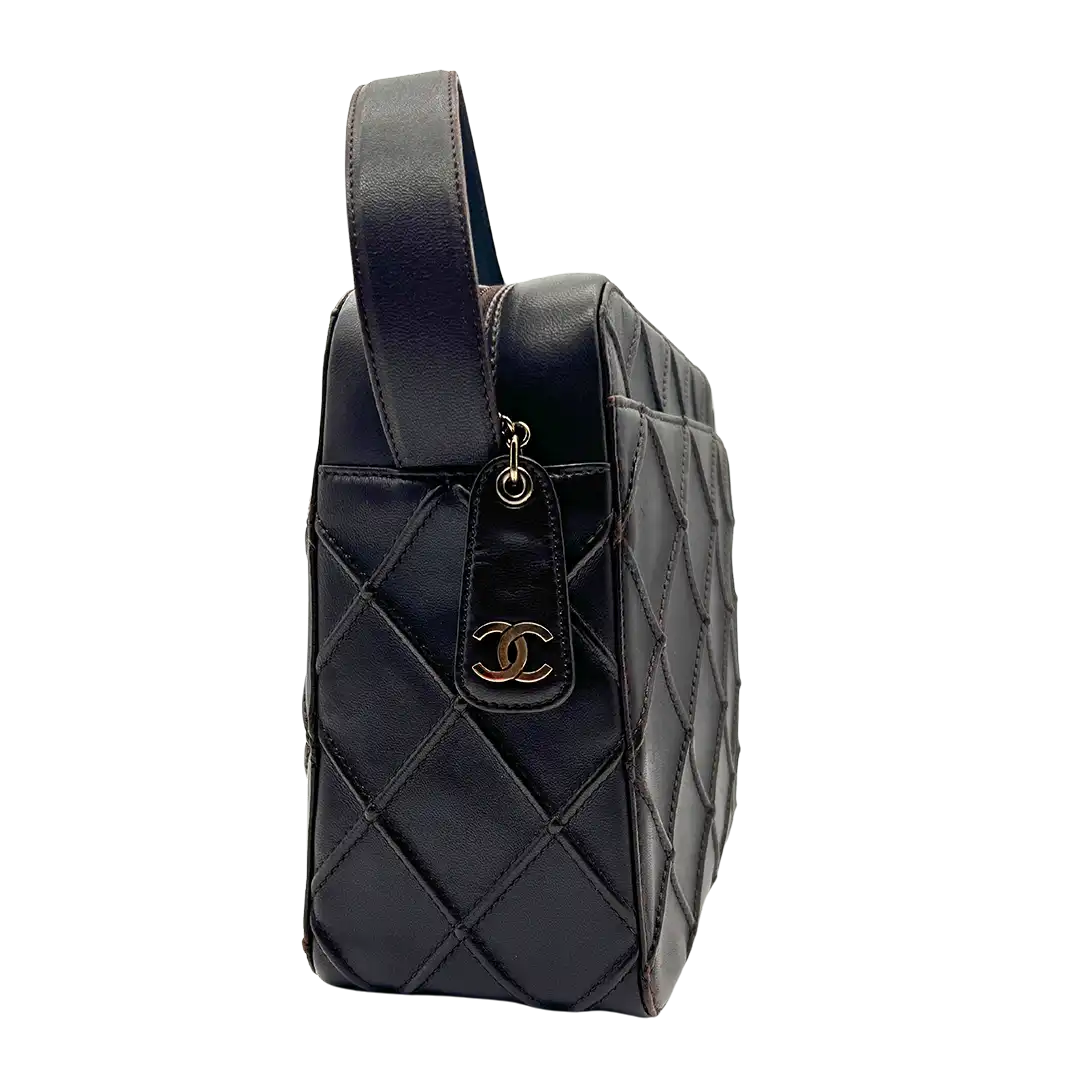 Chanel Vintage Schultertasche dunkelbraun / sehr gut Chanel