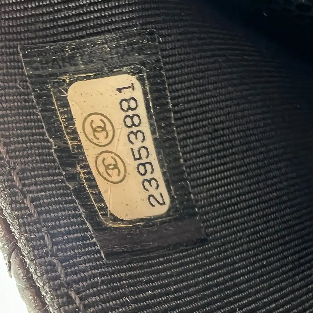 Chanel Wallet on Chain Bag Kaviar Leder schwarz silber Hardware / neuwertig Chanel