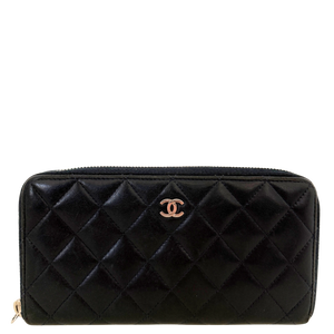Chanel CC ritsportemonnee donkerblauw
