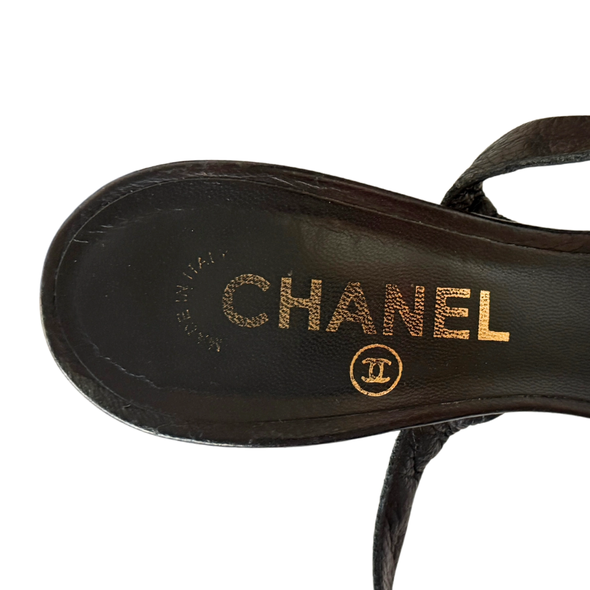 Chanel Sandaletten Größe 38 Schwarz / sehr gut Chanel