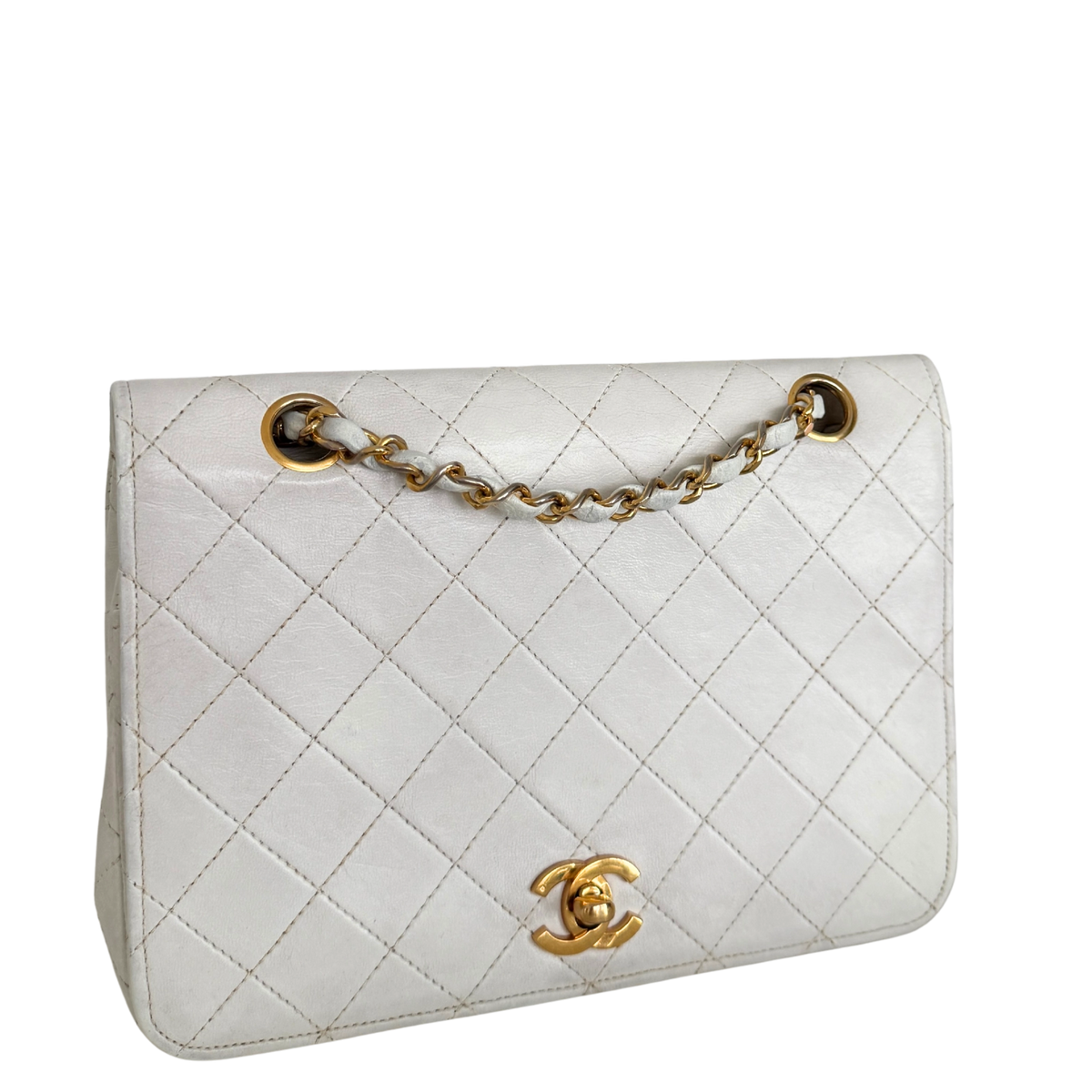 Chanel Timeless Single Flap Small Weiß / gut Chanel