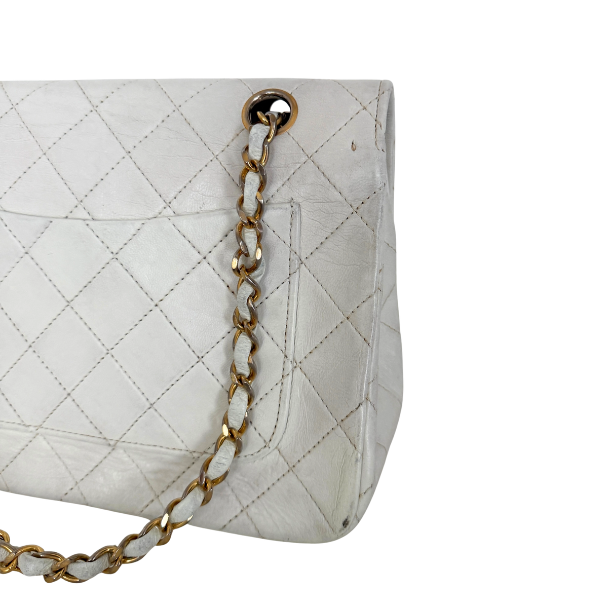 Chanel Timeless Single Flap Small Weiß / gut Chanel