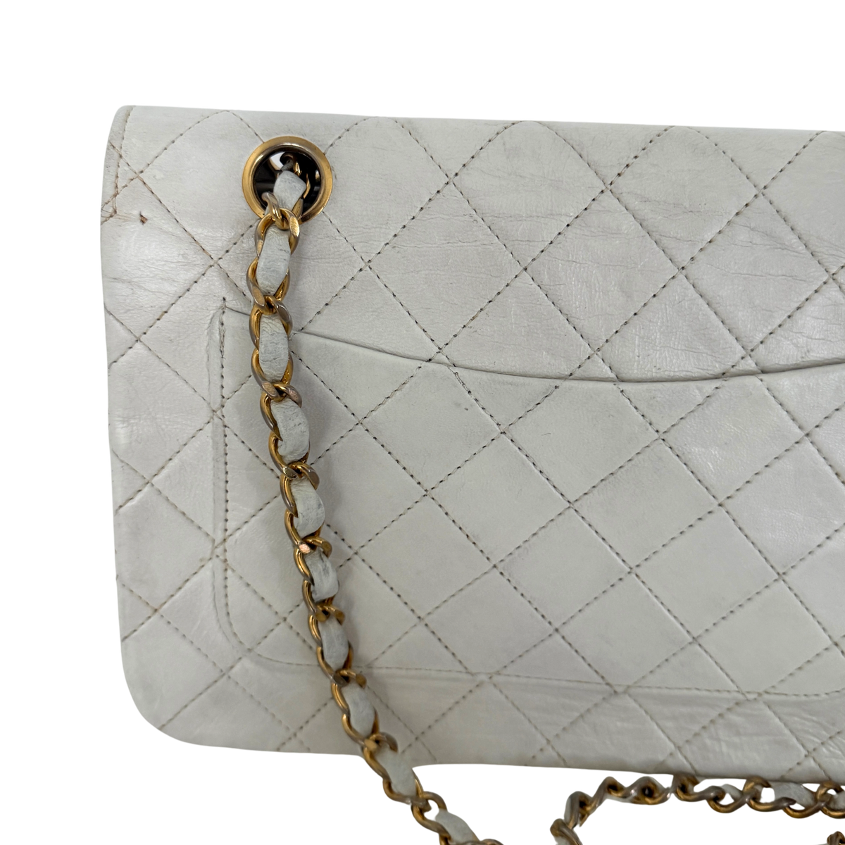 Chanel Timeless Single Flap Small Weiß / gut Chanel