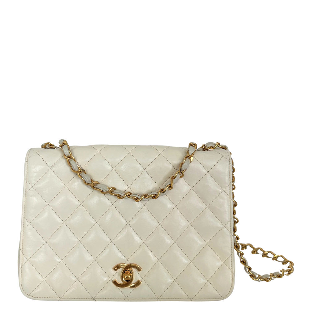 Chanel Timeless Single Flap Small Weiß / gut Chanel