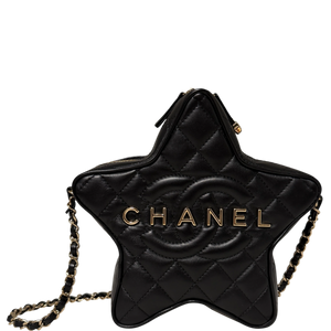Chanel Walk of Fame Star Bag black lambskin full set / as new